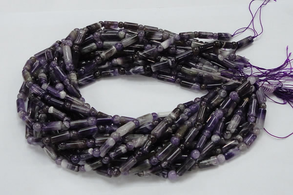 CDA17 15.5 inches 6*12mm column & round dogtooth amethyst beads