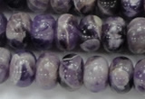 CDA19 15.5 inches 10*14mm rondelle dogtooth amethyst quartz beads