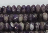 CDA21 15.5 inches 6*10mm faceted rondelle dogtooth amethyst beads