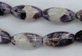 CDA25 15.5 inches 10*20mm rice dogtooth amethyst beads