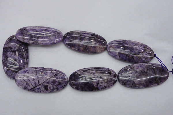 CDA306 15.5 inches 30*60mm oval dyed dogtooth amethyst beads