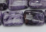 CDA311 15.5 inches 18*25mm rectangle dyed dogtooth amethyst beads