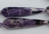 CDA33 15.5 inches 12*50mm faceted teardrop dogtooth amethyst beads