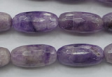 CDA338 15.5 inches 10*22mm faceted drum dyed dogtooth amethyst beads