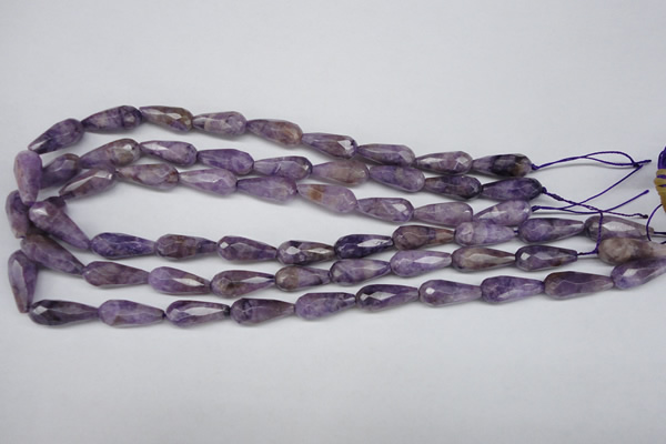 CDA340 15.5 inches 8*20mm faceted teardrop dyed dogtooth amethyst beads