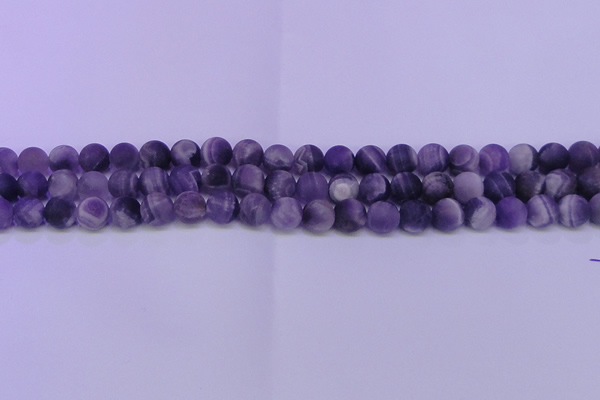 CDA351 15.5 inches 6mm round matte dogtooth amethyst beads