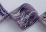 CDA41 15.5 inches 30*30mm twisted diamond dogtooth amethyst beads