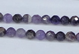 CDA58 15.5 inches 6mm faceted round dogtooth amethyst beads