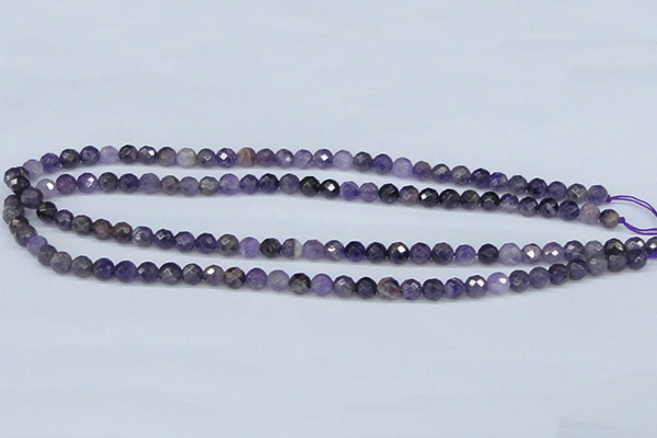 CDA58 15.5 inches 6mm faceted round dogtooth amethyst beads