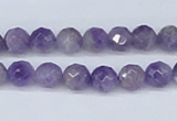 CDA59 15.5 inches 8mm faceted round dogtooth amethyst beads