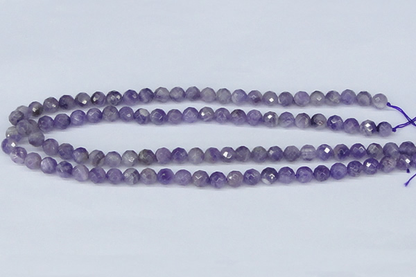 CDA59 15.5 inches 8mm faceted round dogtooth amethyst beads