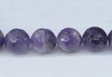 CDA61 15.5 inches 12mm faceted round dogtooth amethyst beads