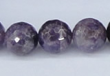 CDA63 15.5 inches 16mm faceted round dogtooth amethyst beads