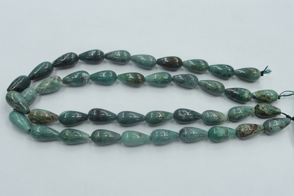 CDB08 15.5 inches 10*20mm teardrop natural new dragon blood jasper beads