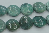 CDB17 15.5 inches 14mm flat round natural new dragon blood jasper beads