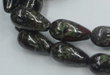 CDB203 15.5 inches 10*20mm teardrop natural dragon blood jasper beads