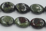 CDB212 15.5 inches 15*20mm oval natural dragon blood jasper beads