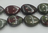 CDB216 15.5 inches 13*18mm flat teardrop natural dragon blood jasper beads