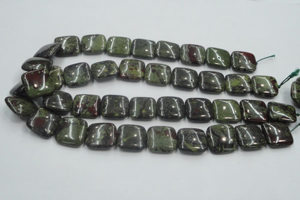 CDB221 15.5 inches 20*20mm square natural dragon blood jasper beads