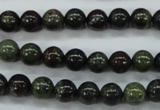 CDB229 15.5 inches 8mm round natural dragon blood jasper beads