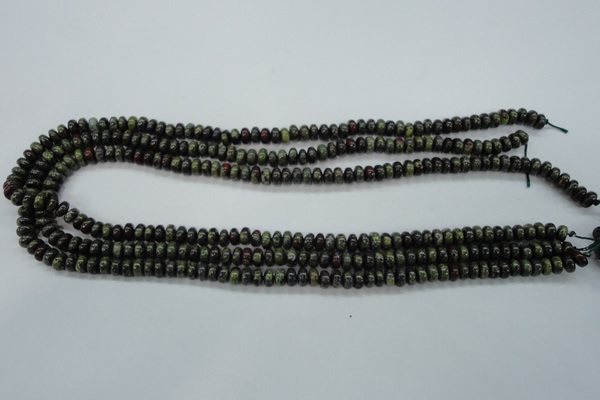 CDB233 15.5 inches 4*6mm rondelle natural dragon blood jasper beads