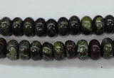 CDB234 15.5 inches 6*10mm rondelle natural dragon blood jasper beads