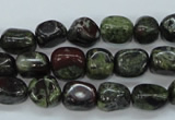 CDB236 15.5 inches 8*12mm nuggets natural dragon blood jasper beads