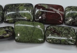 CDB244 15.5 inches 18*25mm rectangle natural dragon blood jasper beads