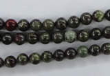 CDB251 15.5 inches 8mm round natural dragon blood jasper beads