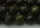 CDB314 15.5 inches 12mm faceted round dragon blood jasper beads