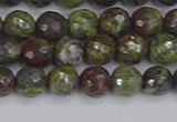 CDB321 15.5 inches 6mm faceted round dragon blood jasper beads