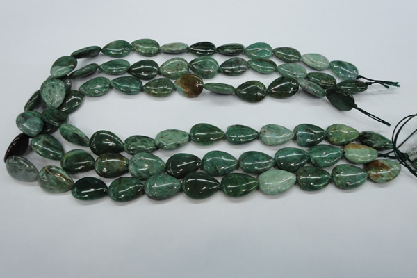 CDB33 15.5 inches 13*18mm flat teardrop new dragon blood jasper beads