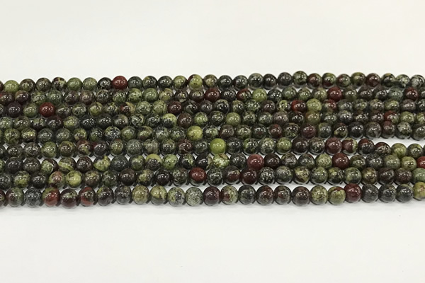 CDB340 15.5 inches 4mm round dragon blood jasper beads wholesale