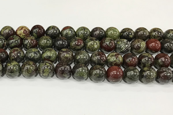 CDB344 15.5 inches 12mm round dragon blood jasper beads wholesale