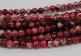 CDE01 15.5 inches 4mm round dyed sea sediment jasper beads