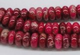 CDE07 15.5 inches 5*10mm rondelle dyed sea sediment jasper beads