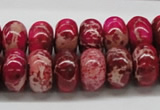 CDE08 15.5 inches 10*16mm rondelle dyed sea sediment jasper beads