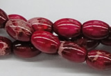 CDE09 15.5 inches 10*14mm rice dyed sea sediment jasper beads