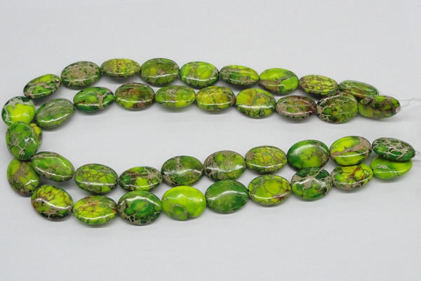 CDE100 15.5 inches 18*25mm oval dyed sea sediment jasper beads