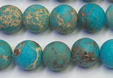 CDE1026 15.5 inches 6mm round matte sea sediment jasper beads