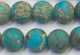 CDE1027 15.5 inches 8mm round matte sea sediment jasper beads