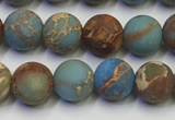 CDE1031 15.5 inches 6mm round matte sea sediment jasper beads