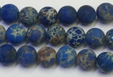 CDE1040 15.5 inches 4mm round matte sea sediment jasper beads