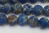 CDE1041 15.5 inches 6mm round matte sea sediment jasper beads