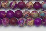 CDE1055 15.5 inches 4mm round sea sediment jasper beads wholesale