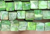 CDE1205 15.5 inches 4.5mm - 5mm cube sea sediment jasper beads