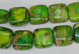 CDE121 15.5 inches 14*14mm square dyed sea sediment jasper beads