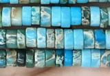 CDE1224 15.5 inches 2.5*4mm heishi sea sediment jasper beads