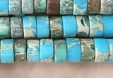 CDE1233 15.5 inches 3*6mm heishi sea sediment jasper beads