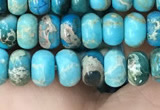 CDE1265 15.5 inches 4*6mm rondelle sea sediment jasper beads